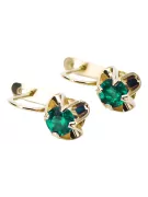  Emerald 14K Yellow gold Vintage craft vec018y